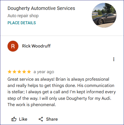 Review of Dougherty Automotive Services By Rick Woodruff
