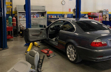 BMW 3 Series E46 Coupe Undergoing Maintenance