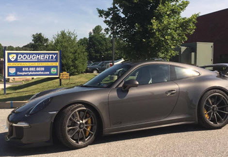 Porsche 911 GT3 Parked Outside Dougherty Automotive Services